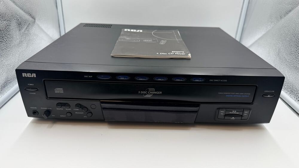 RCA RP-8070C 5 Disc CD Changer Tested Working Optical Output Manual No Remote